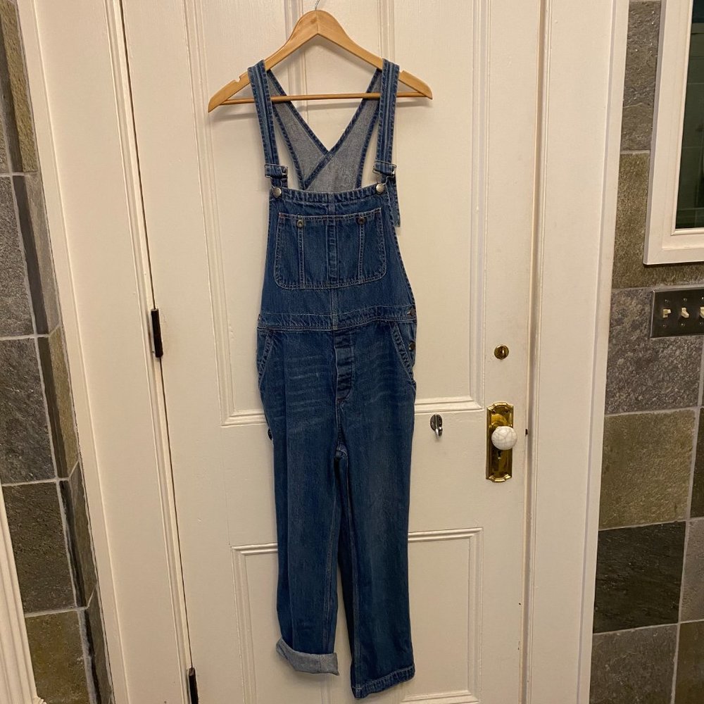 Free People Denim Overalls